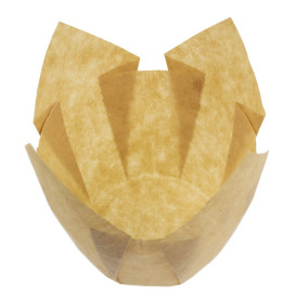 Cápsula Muffin Tulipa Antigrasa 72 mm Nature (3600 Uds)