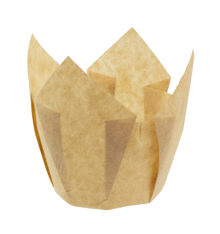 Cápsula Muffin Tulipa Antigrasa 72 mm Nature (3600 Uds)