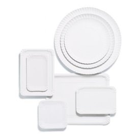 Bandeja de Carton Rectangular Blanca 16x22 cm (100 Uds)