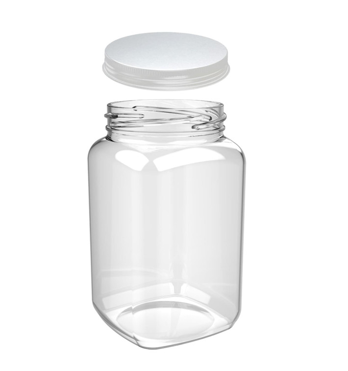 Jarra reutilizable Tritan Transparente con Tapa 460ml (1 Ud)
