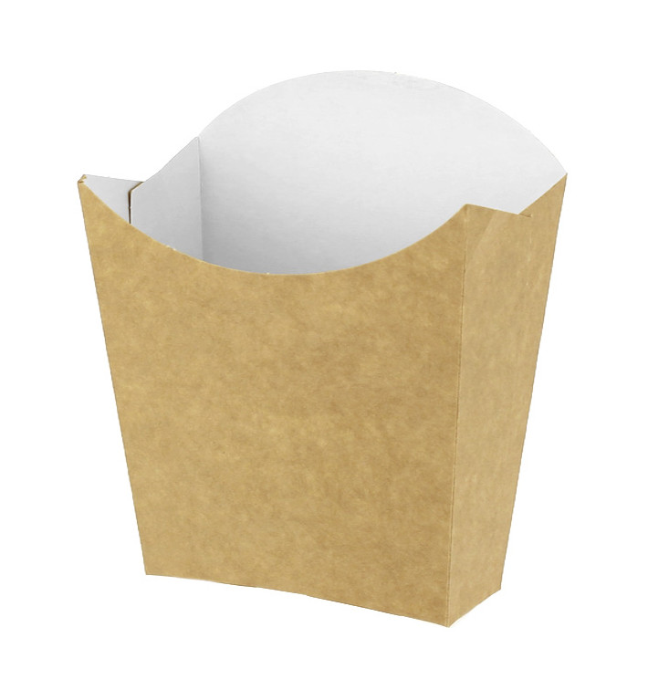 Caja Kraft para Fritas Pequeña 8,2x2,2x9cm (600 Uds)