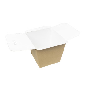 Caja de Comida para Llevar Wok Kraft 450ml (300 Uds)