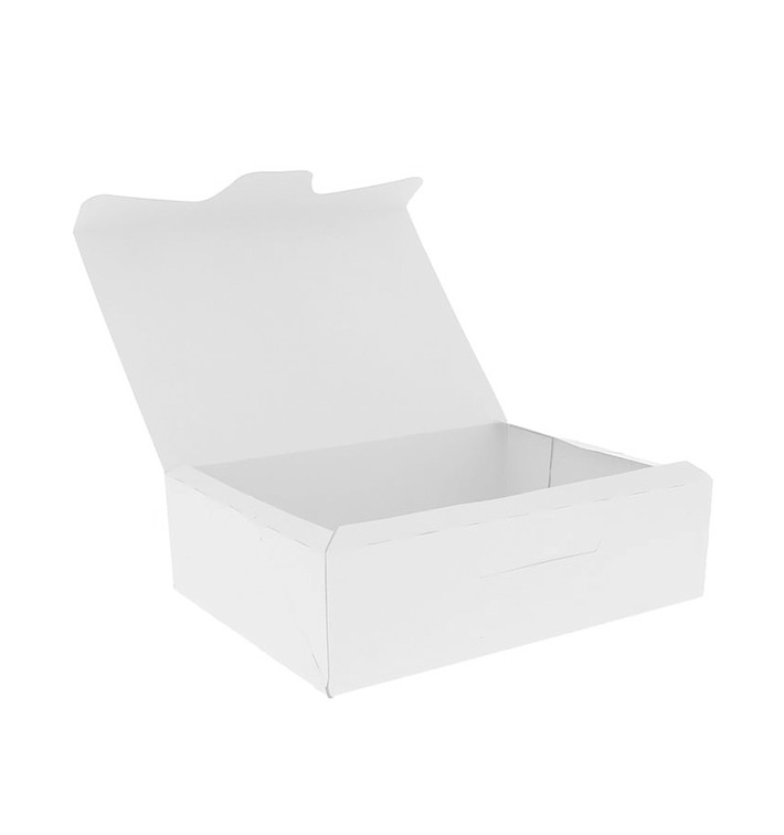 Caja Pasteleria Carton 18,2x13,6x5,2cm 500g Blanca (250 Uds)
