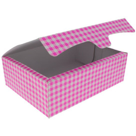 Caja Pasteleria Carton 25,8x18,9x8cm 2Kg Rosa (25 Uds)