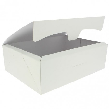 Caja Pastelería Cartón 25,8x18,9x8cm 2Kg Blanca (125 Uds)