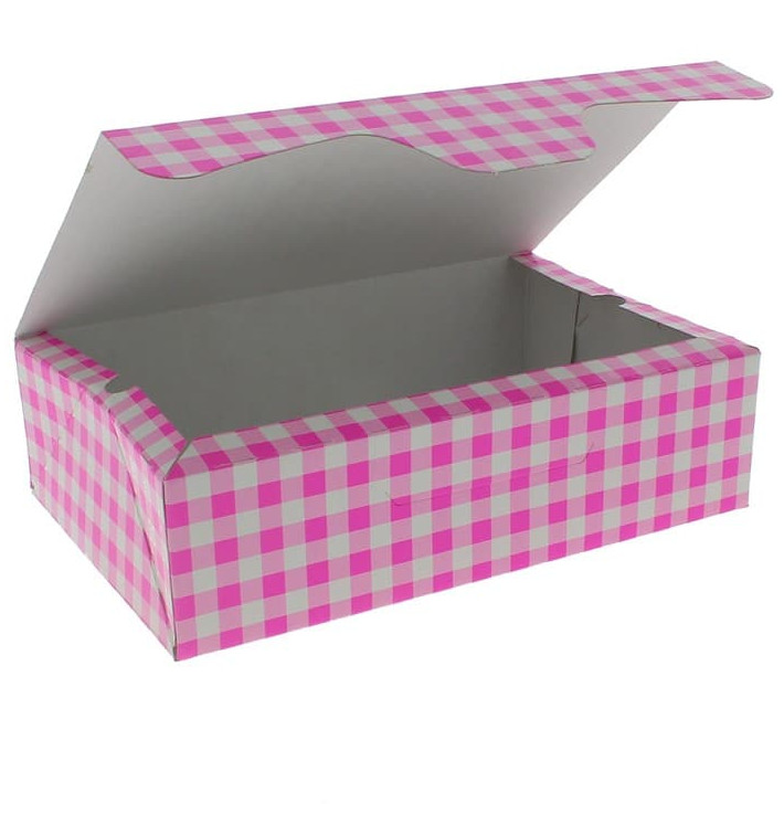 Caja Pasteleria Carton 17,5x11,5x4,7cm 250g Rosa (20 Uds)
