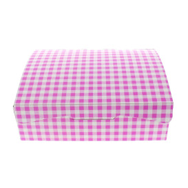 Caja Pasteleria Carton 20,4x15,8x6cm 1kg Rosa (200 Uds)