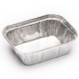 Bandeja Aluminio 250ml 128x100x32mm (100 Uds)
