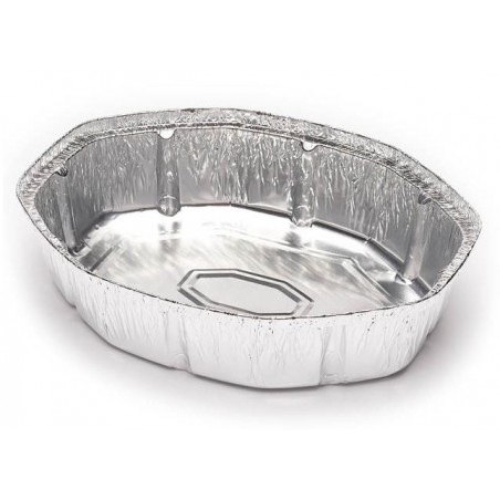 Envase de Aluminio Ovalado para Pollos 1900ml (500 Uds)