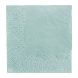 Servilleta Papel Cenefa 20x20 2C Celeste (100 Uds)