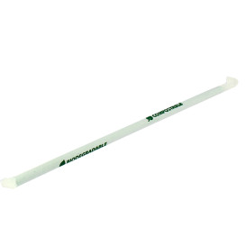 Pajita Flexible Enfundada PLA Verde Ø6mm 24cm (4800 Uds)