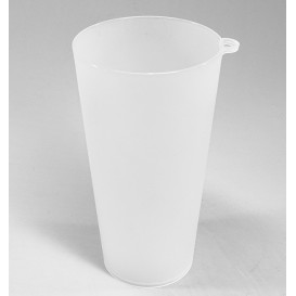 Vaso Reutilizable con Argolla PP Translúcido 400ml (14 Uds)