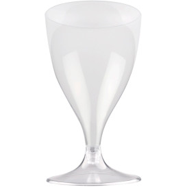 Copa de Plastico Vino con Pie Transparente 200ml (20 Uds)