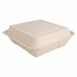 Envase MenuBox Caña Azúcar 225x225x75mm (50 Uds)