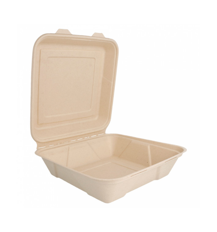 Envase MenuBox Caña Azúcar 225x225x75mm (200 Uds) Envase MenuBox Caña Azúcar 225x225x75mm (200 Uds)