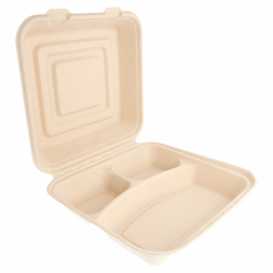 Envase MenuBox Caña Azúcar 3C 250x250x75mm (50 Uds)