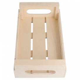 Caja Presentación con Asas Madera 20,5x12,5x6,5cm (1 Ud)
