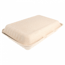 Envase Caña de Azucar Natural 335x230x75mm (150 Uds)