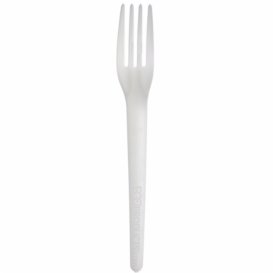 Tenedor Compostable CPLA Blanco 17,0 cm (50 Uds)