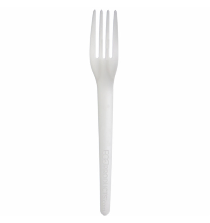 Tenedor Compostable CPLA Blanco 17,0 cm (50 Uds)