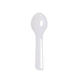 Cucharilla Helado Compostable CPLA Blanco 7,5 cm (2.000 Uds)
