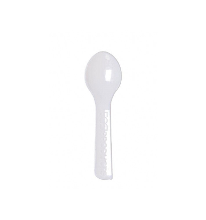 Cucharilla Helado Compostable CPLA Blanco 7,5 cm (2.000 Uds)