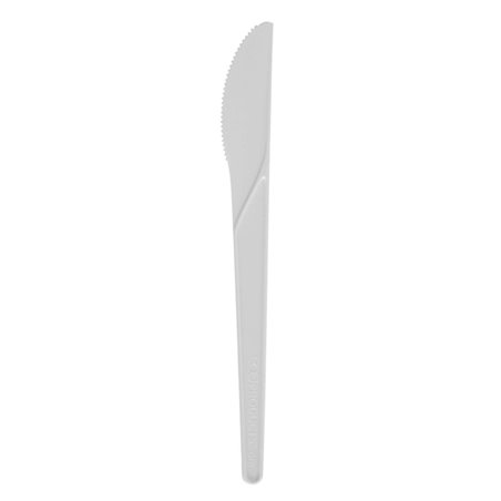 Cuchillo Compostable CPLA Blanco 17,2 cm (50 Uds)