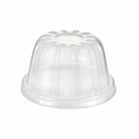 Tapa Alta de Plastico PS Transparente Ø8,9cm (50 Uds)