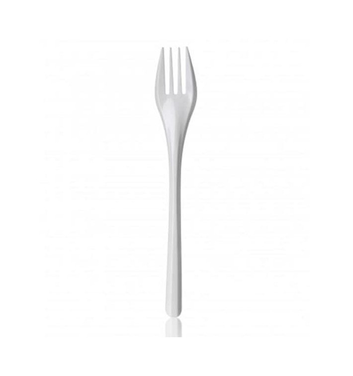 Tenedor de Plastico PS Blanco 165 mm 