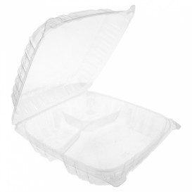 Tarrina Tapa Bisagra OPS 3 C. "Clear Seal" 4070ml (100 Uds)