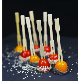Mini Tenedor de Bambu Degustación 90mm (200 Uds)