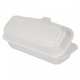 Envase Foam HotDog Blanco 210x105x64 mm (500 Uds)