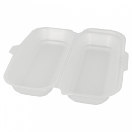Envase Foam HotDog Blanco 210x105x64 mm (500 Uds)