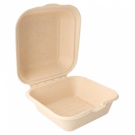 Envase Hamburguesa Caña de Azúcar 152x152x84mm (600 Uds)