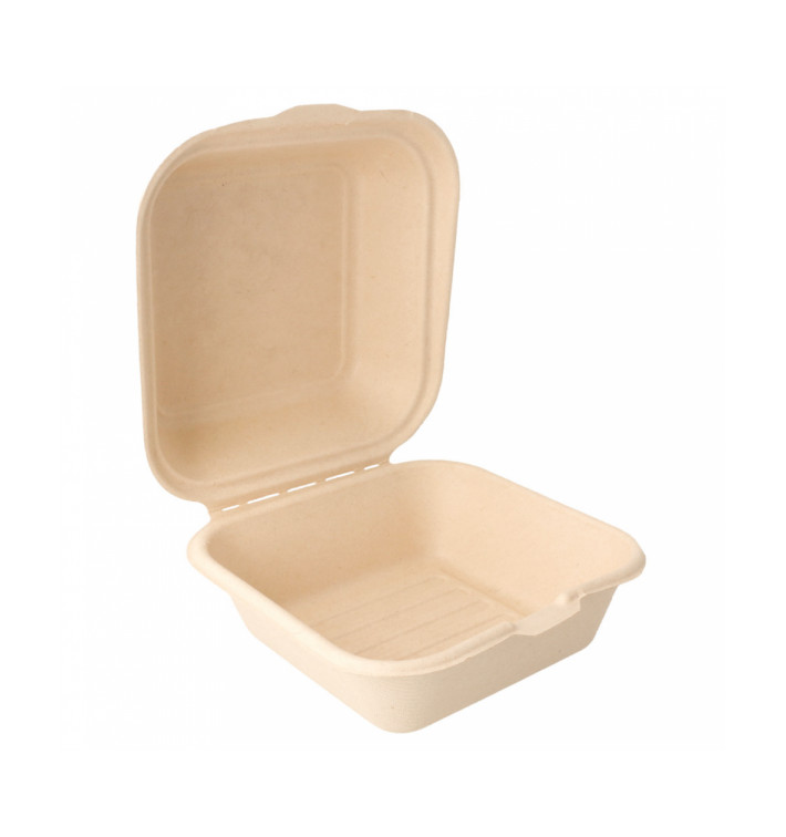 Envase Hamburguesa Caña de Azúcar 152x152x84mm (600 Uds) Envase Hamburguesa Caña de Azúcar 152x152x84mm (600 Uds)