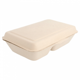 Envase MenuBox Caña Azúcar 2C 225x165x64mm (50 Uds)