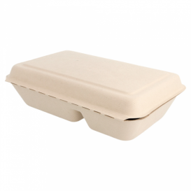 Envase MenuBox Caña Azúcar 2C 225x165x64mm (50 Uds)