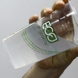 Vaso Almidón de Maíz PLA "Green Stripe" 590ml (50 Uds)