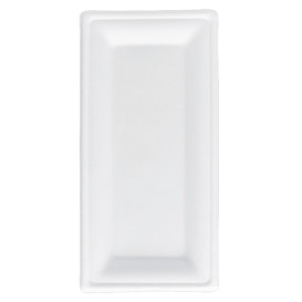 Bandeja Caña de Azucar Bagazo Blanco 25,5x12,7 cm (50 Uds)