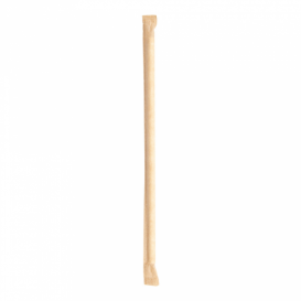 Pajita Recta de Papel Blanco Enfundada en Kraft Ø6mm 21cm (6000 Uds)