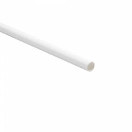 Pajita Recta de Papel Blanco Enfundada en Kraft Ø6mm 21cm (6000 Uds)