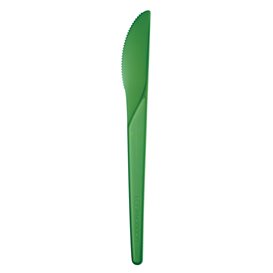 Cuchillo Compostable CPLA Verde 17,2 cm (50 Uds)