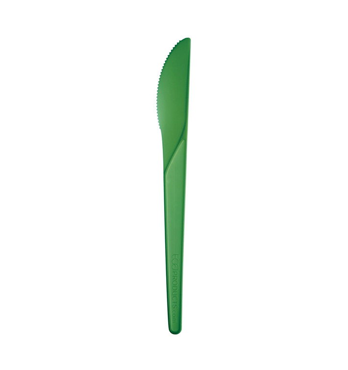 Cuchillo Compostable CPLA Verde 17,2 cm (1.000 Uds)