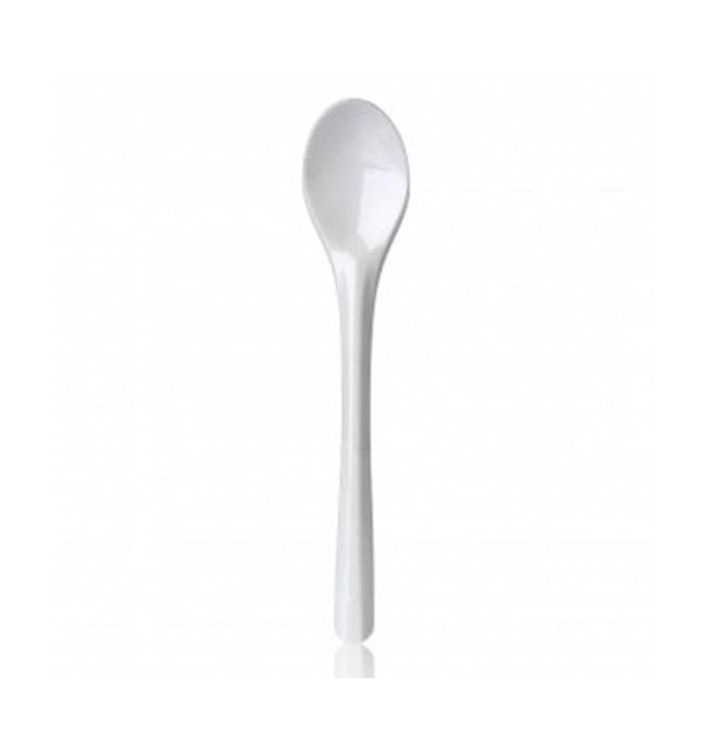 Cucharilla de Plastico PS Blanco 115 mm 