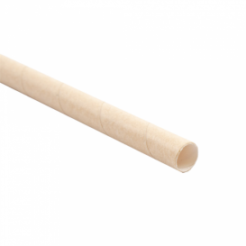 Pajita Recta de Papel Kraft Granizado Ø8mm 14cm (6000 Uds)