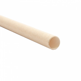 Pajita Recta de Papel Kraft Granizado Ø10mm 21cm (2400 Uds)