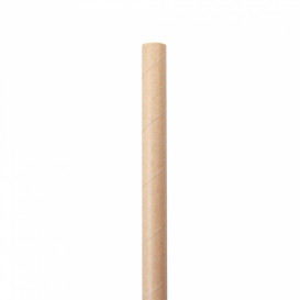 Pajita Recta de Papel Kraft Granizado Ø10mm 21cm (2400 Uds)