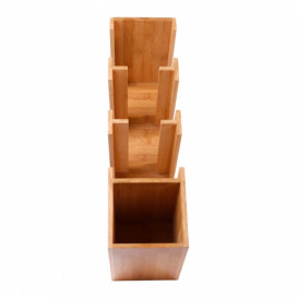 Organizador Vasos, Tapas y Pajitas de Bambú 14x50x50cm (2 Uds)