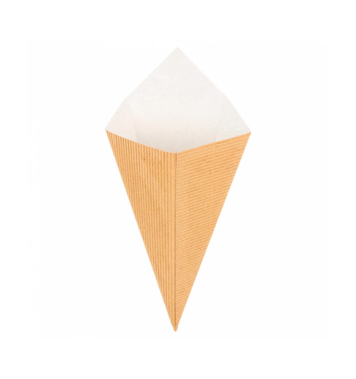 Cucurucho Ondulado Kraft 100g 220mm (100 Uds)