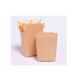Envase Kraft Cerrado para Fritas (25 Unidades)